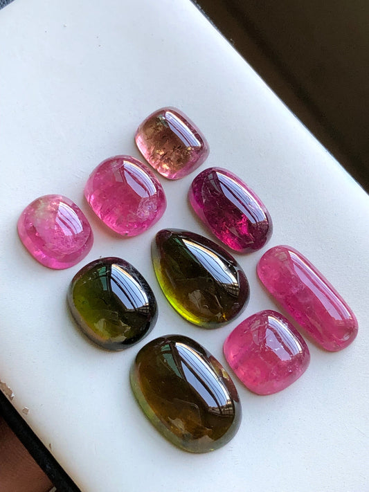 Natural tourmaline cabochons