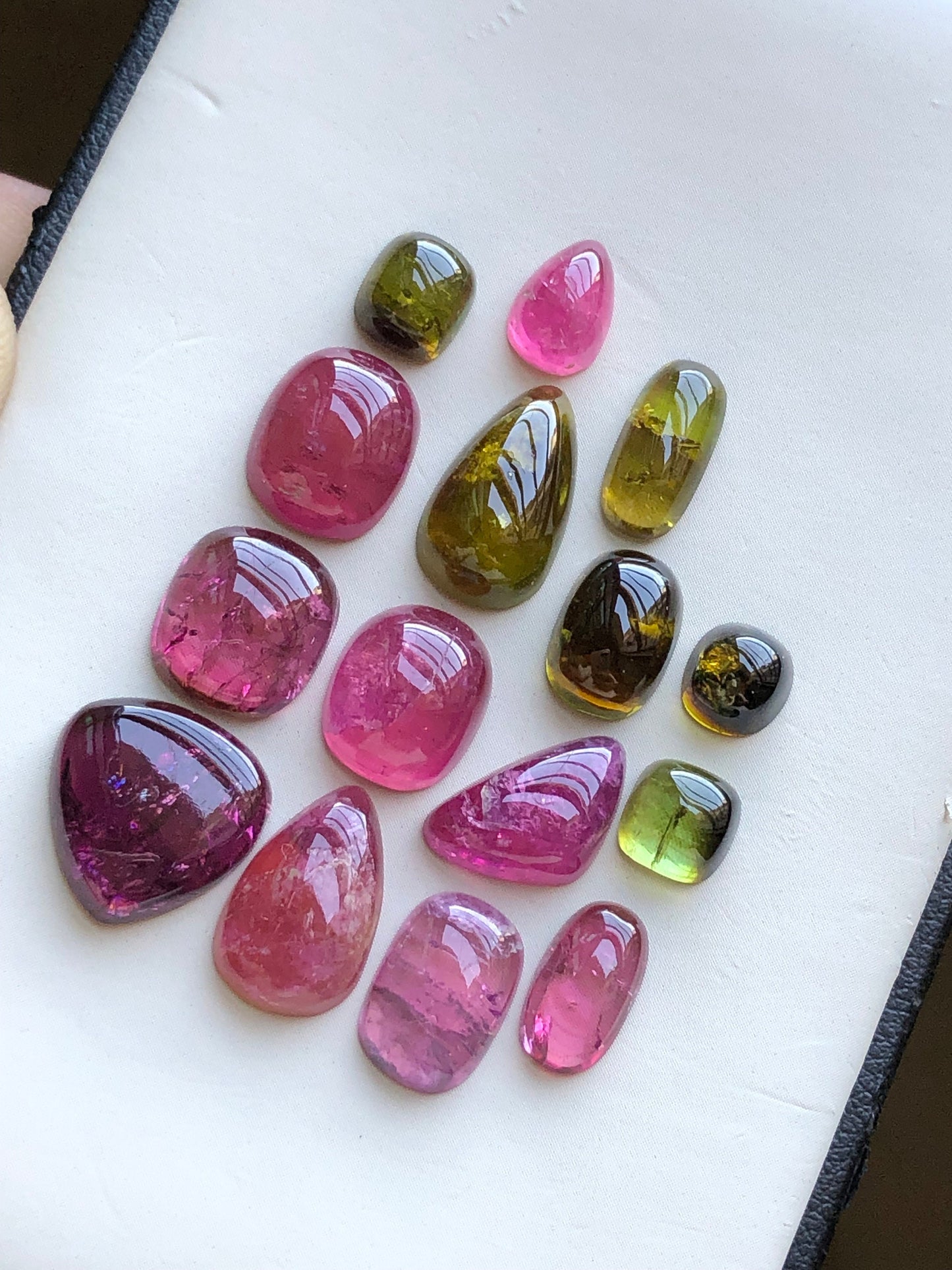 Natural tourmaline cabochons 41.80 carats