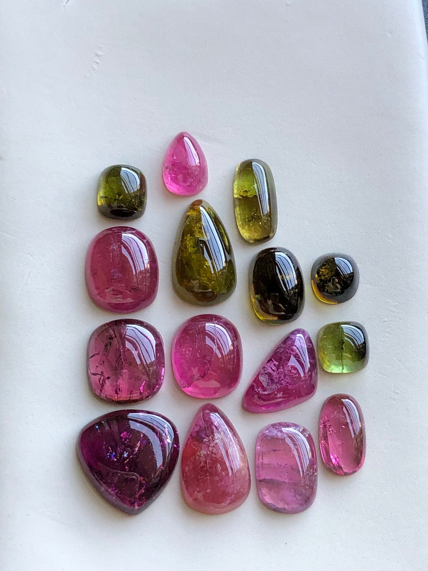 Natural tourmaline cabochons 41.80 carats