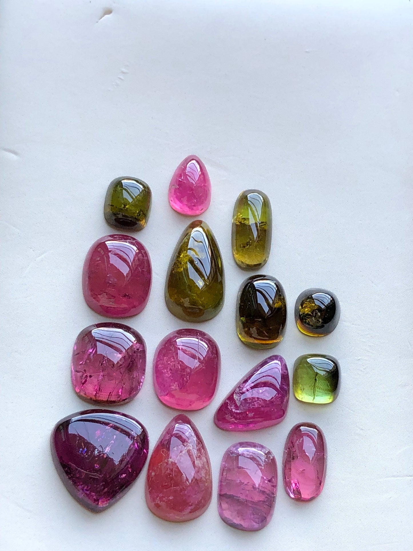 Natural tourmaline cabochons 41.80 carats