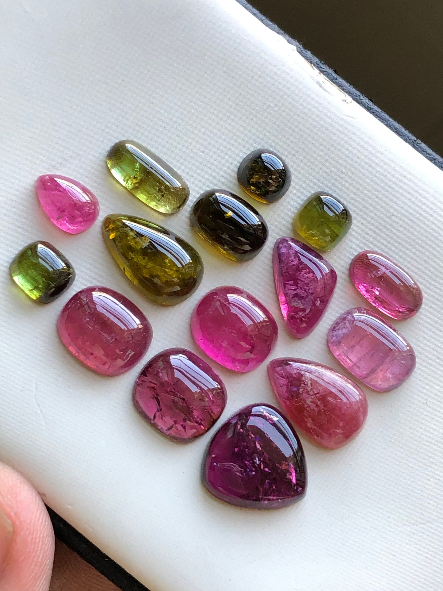 Natural tourmaline cabochons 41.80 carats