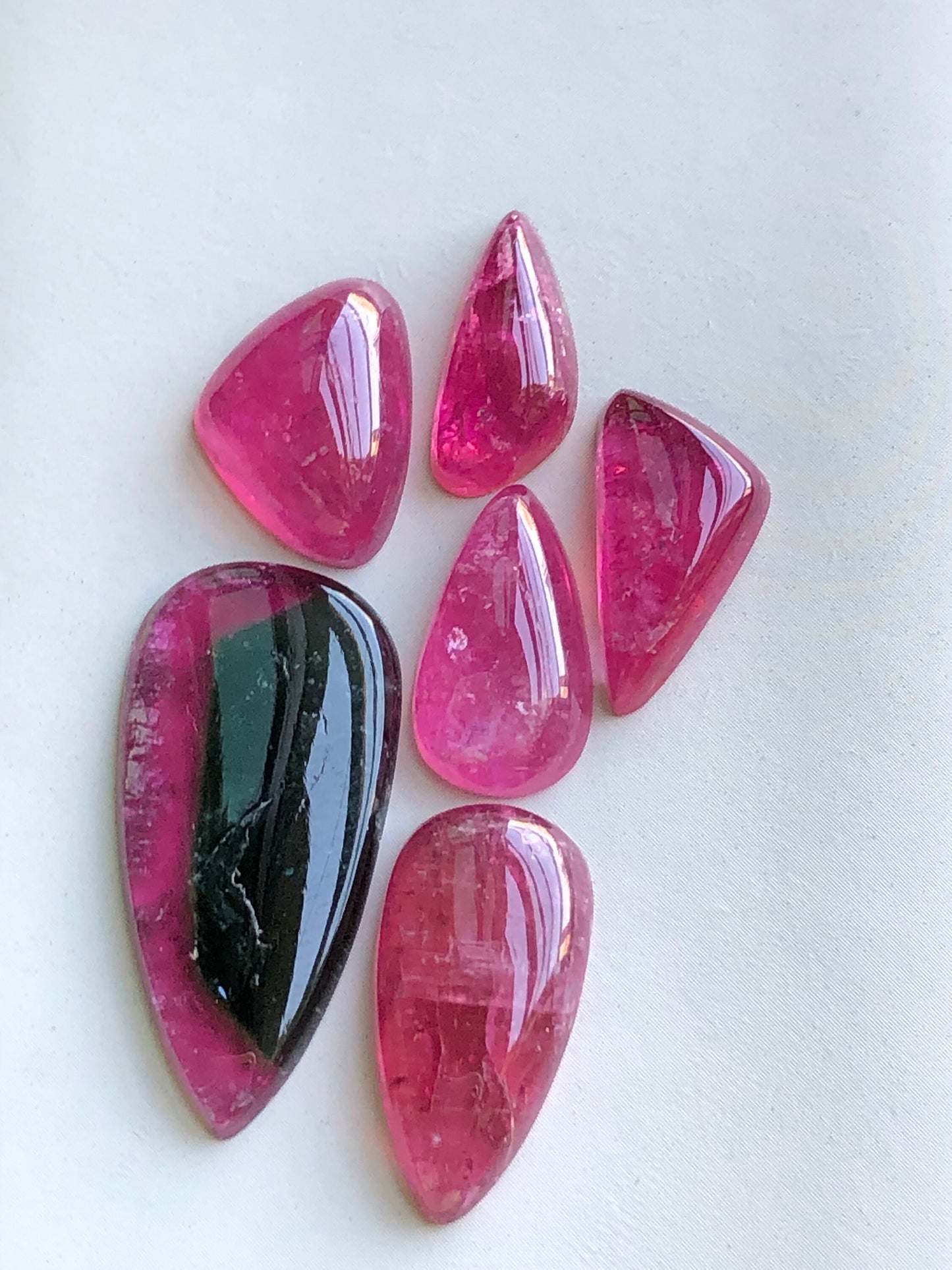 Natural tourmaline cabochons 42 carats