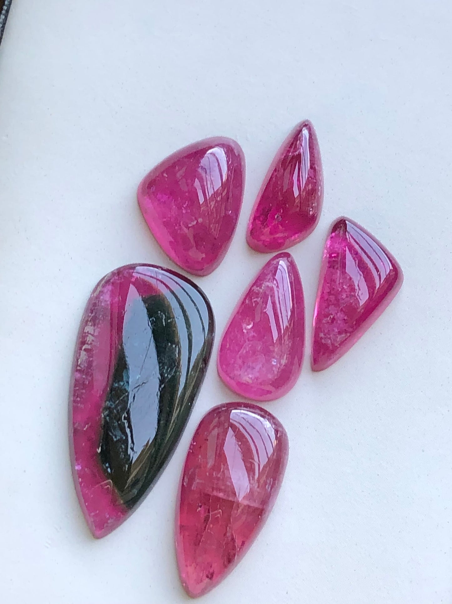 Natural tourmaline cabochons 42 carats