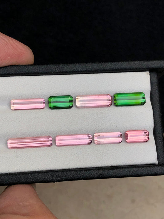 Pink green tourmaline lot origin Afghanistan 10.50 carats