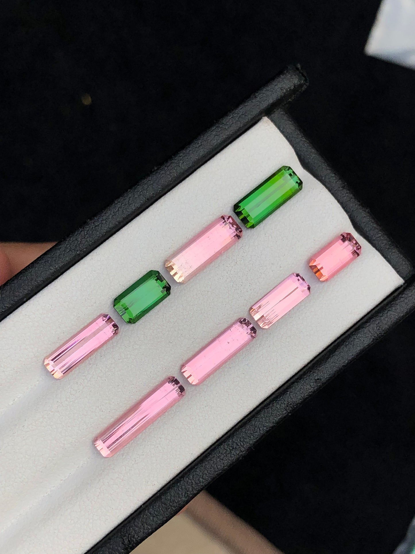 Pink green tourmaline lot origin Afghanistan 10.50 carats