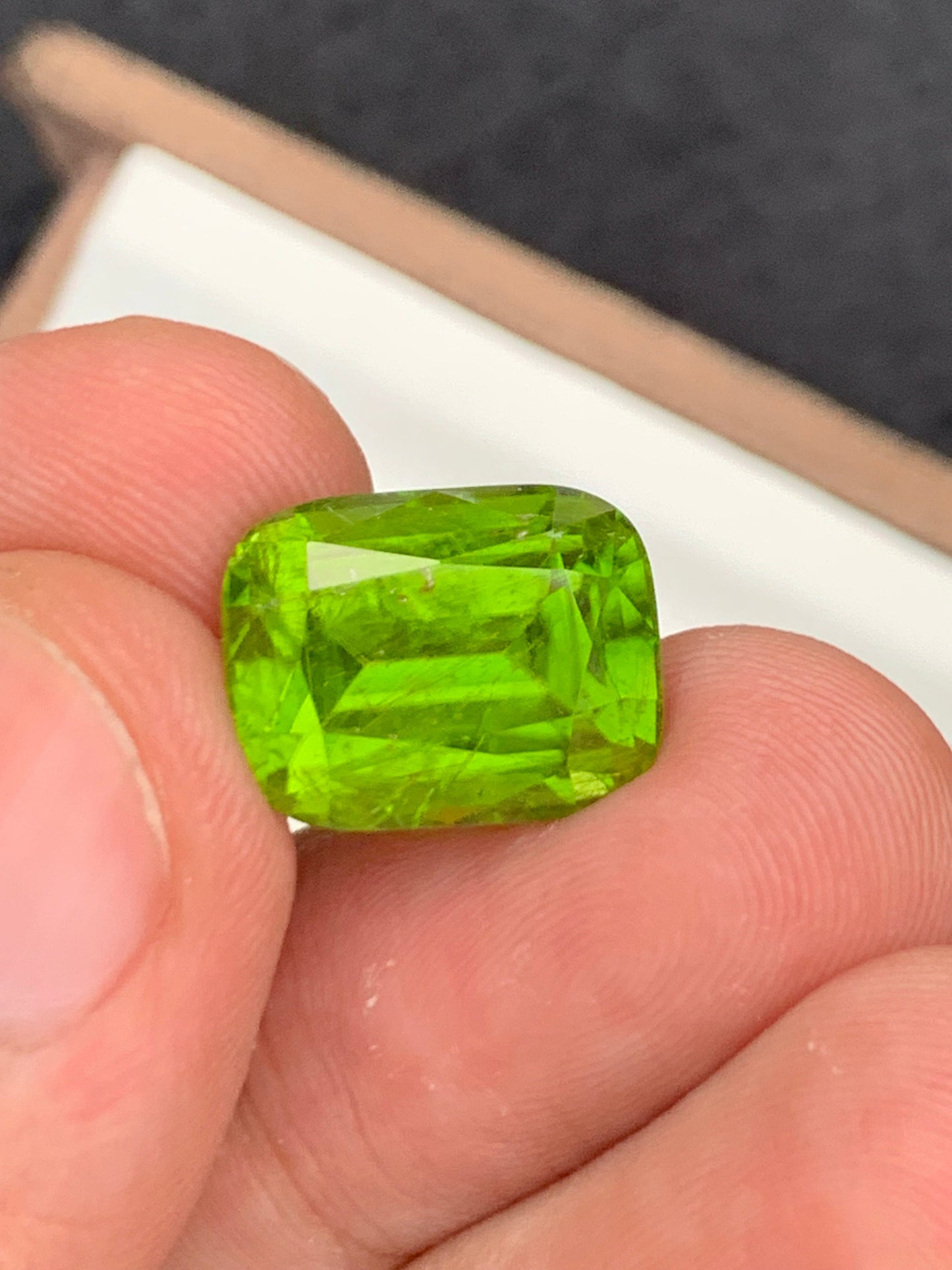 Natural peridot 12.60 carat