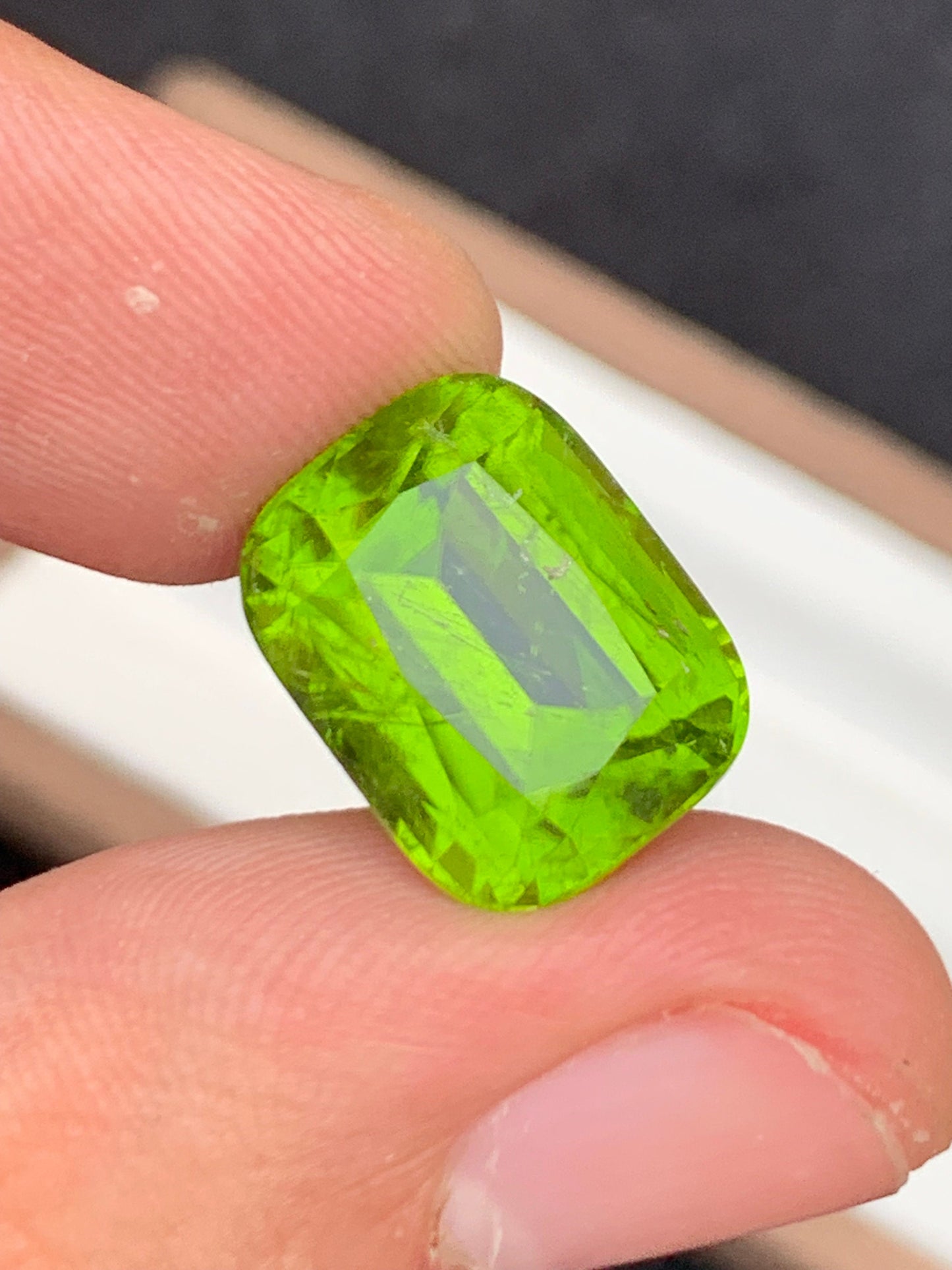 Natural peridot 12.60 carat