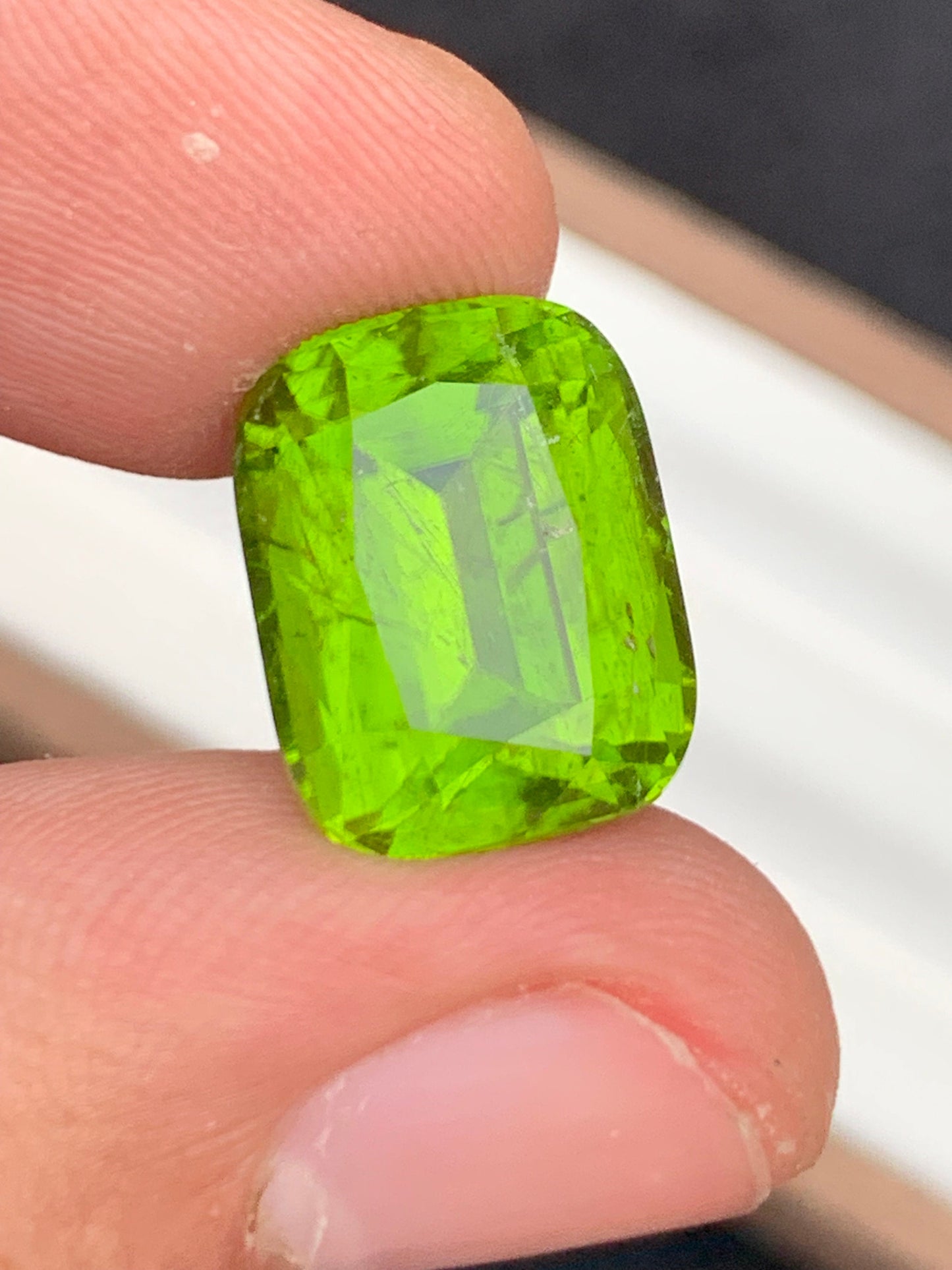 Natural peridot 12.60 carat