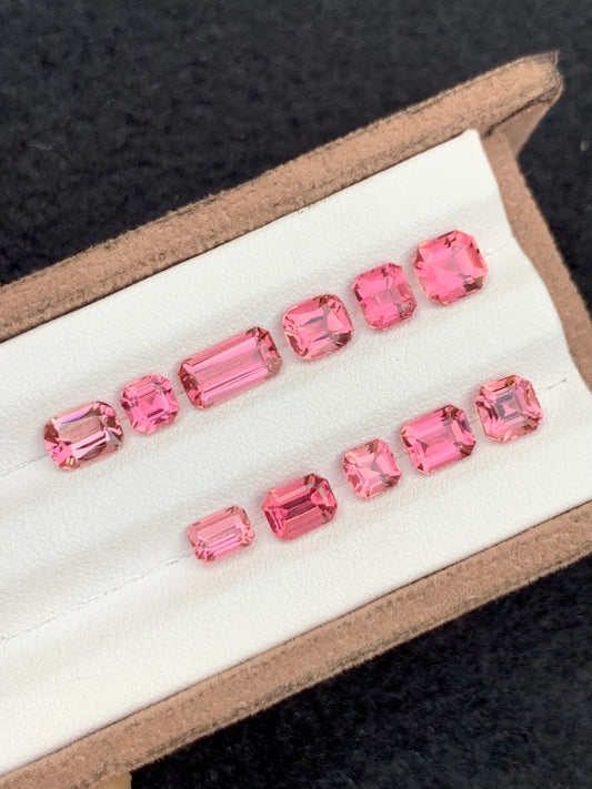 Pink tourmaline lot loop clean 8.80 carats