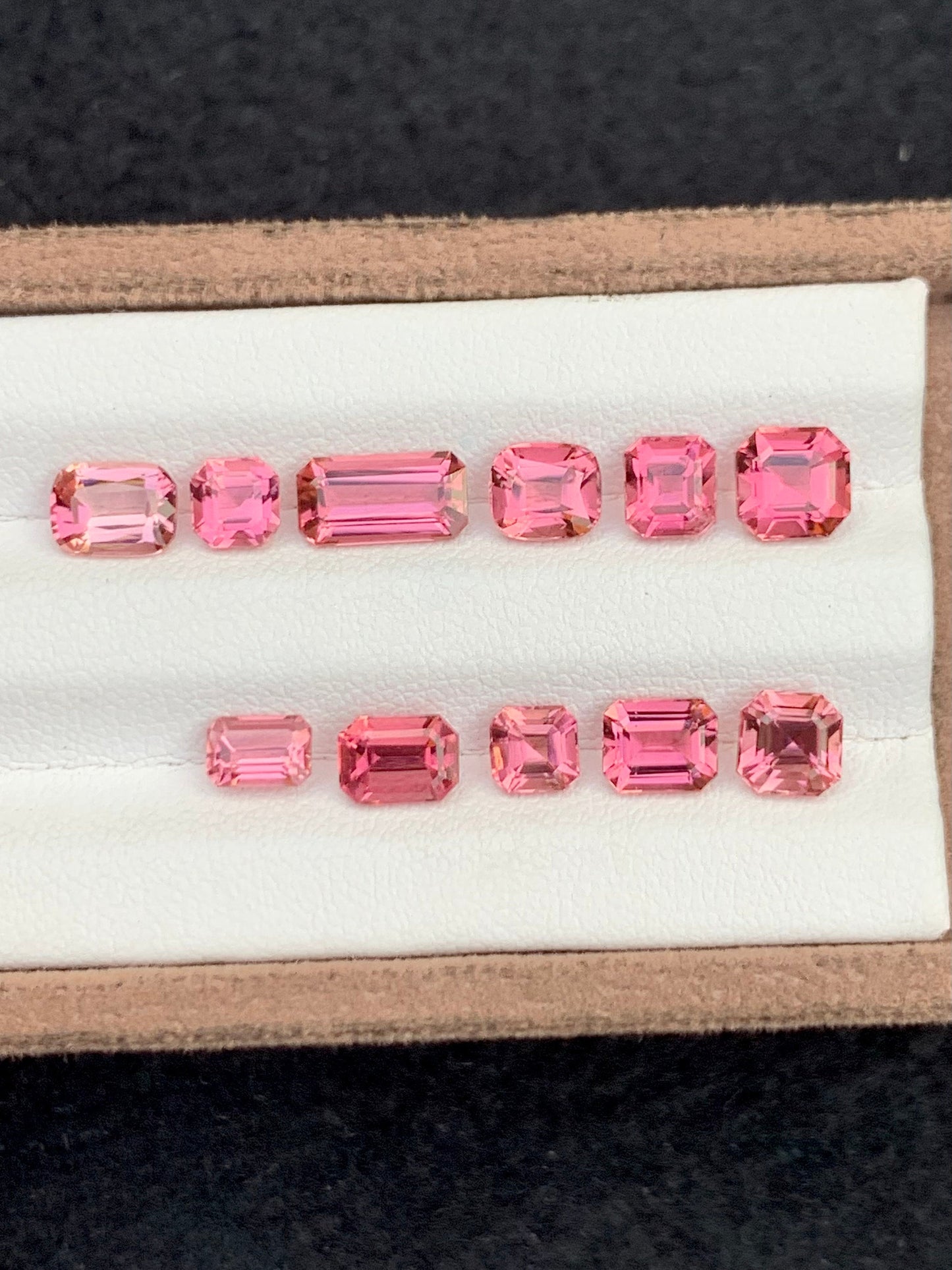 Pink tourmaline lot loop clean 8.80 carats