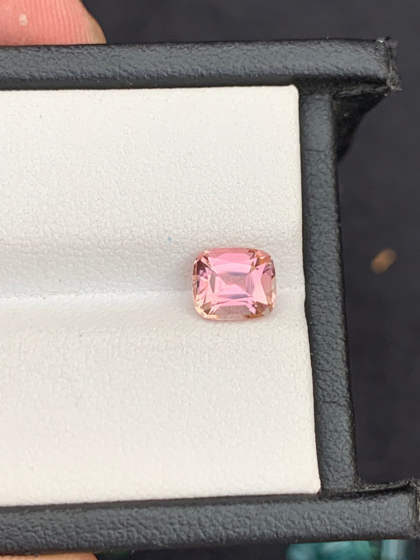 Natural clean peachy pink tourmaline 1.20 carat