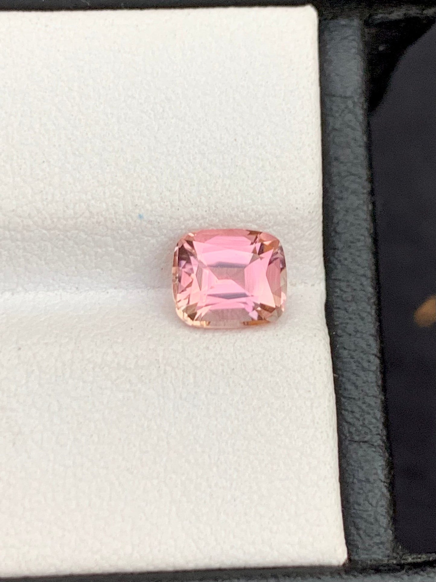 Natural clean peachy pink tourmaline 1.20 carat