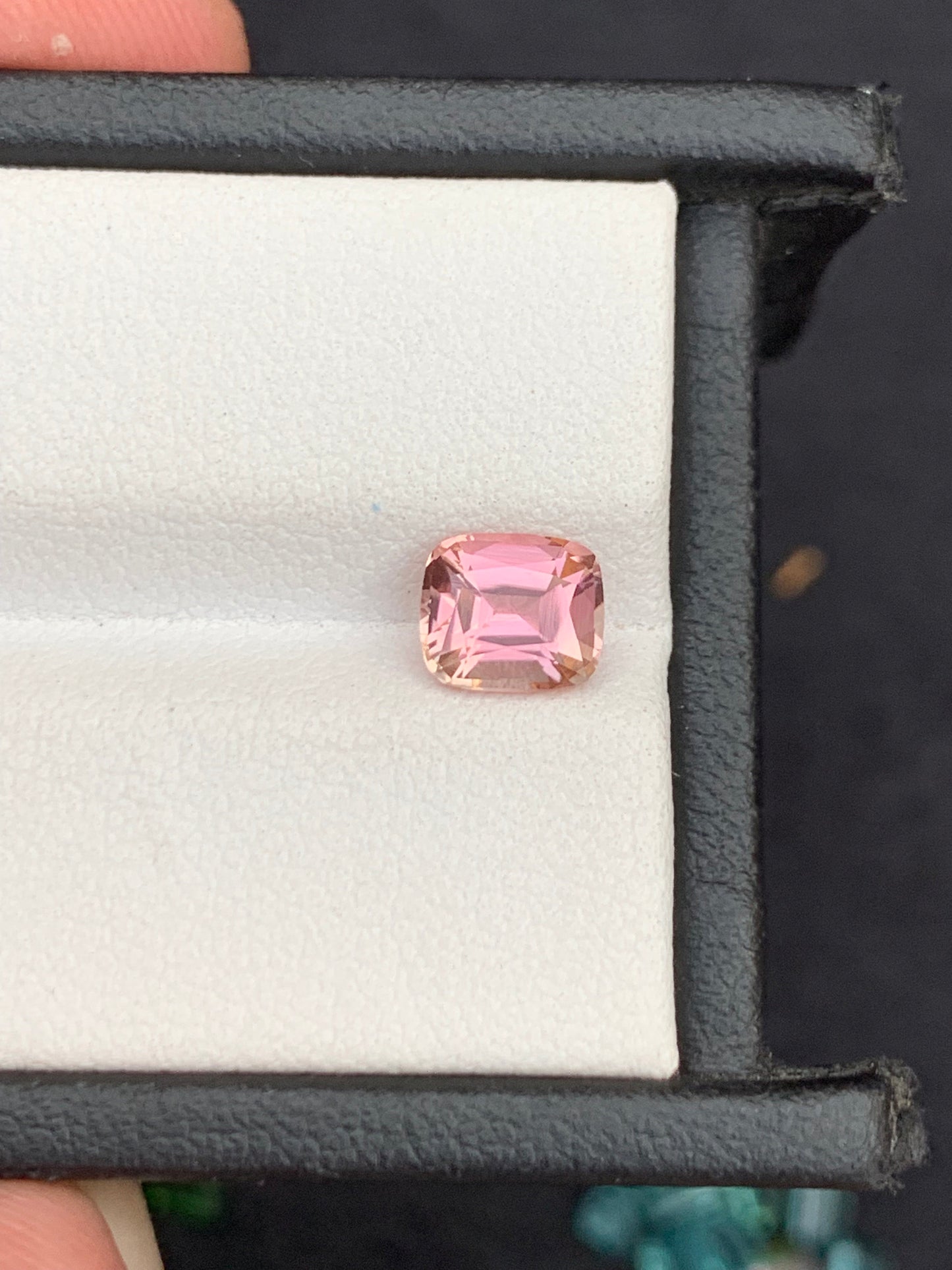 Natural clean peachy pink tourmaline 1.20 carat