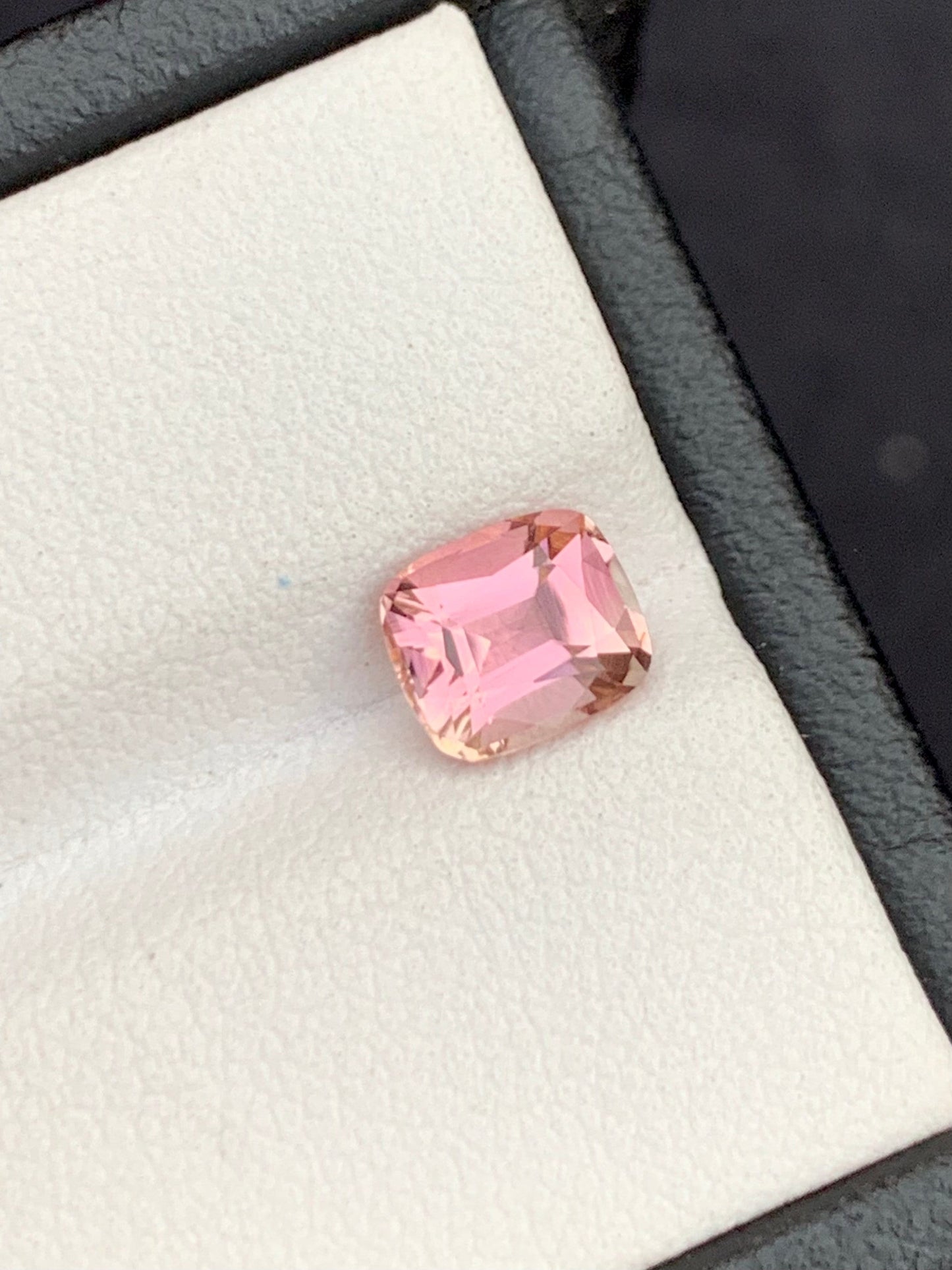 Natural clean peachy pink tourmaline 1.20 carat