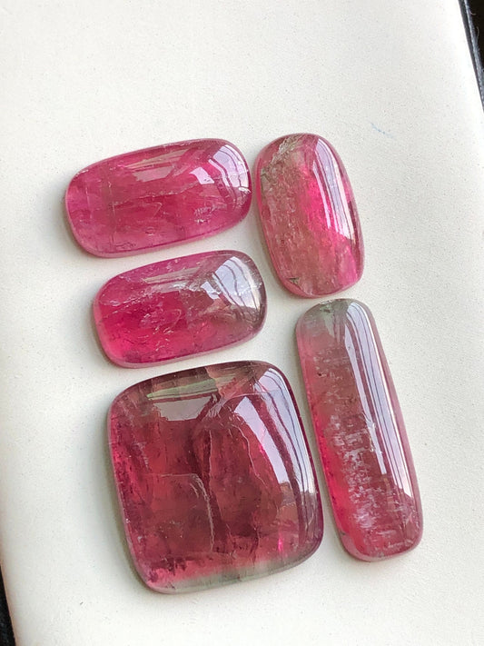 Pink tourmaline cabochons lot origin Afghanistan 62.80 carats