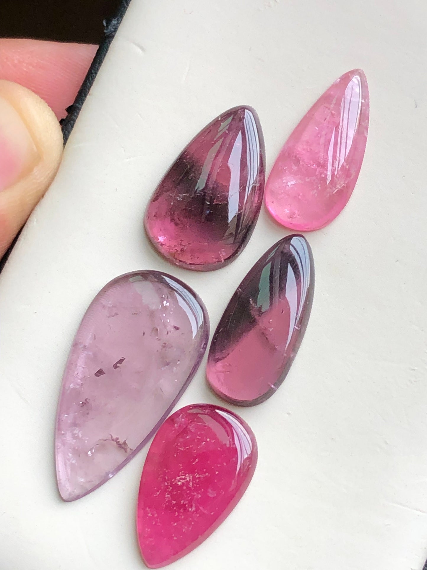 Natural tourmaline cabochons lot from Afghanistan 41.50 carats