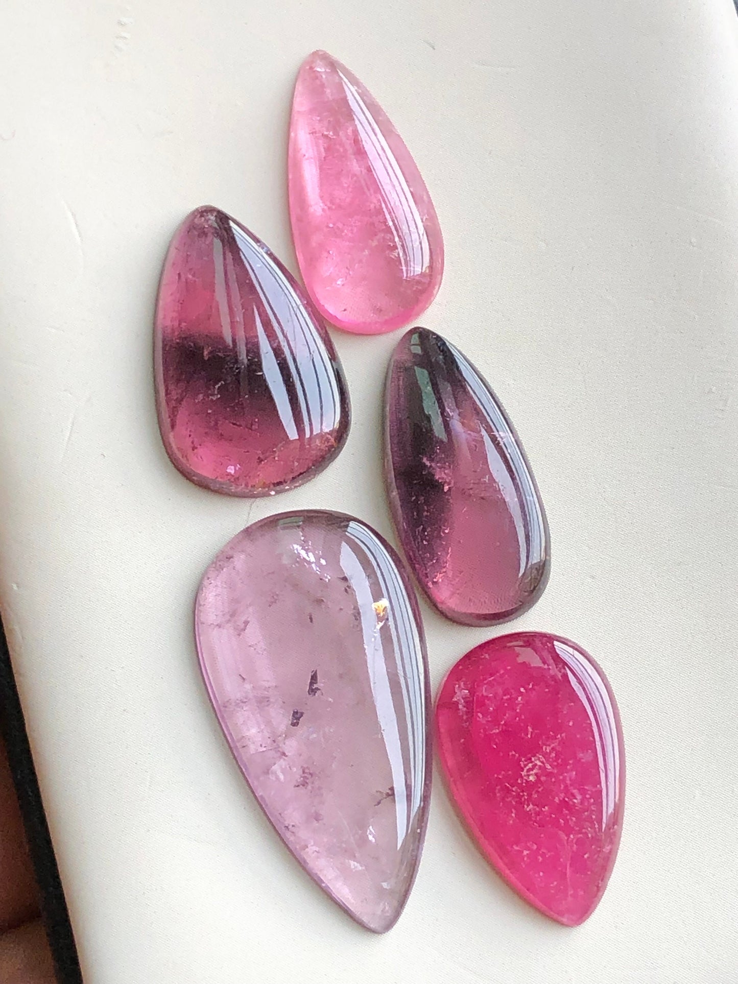 Natural tourmaline cabochons lot from Afghanistan 41.50 carats