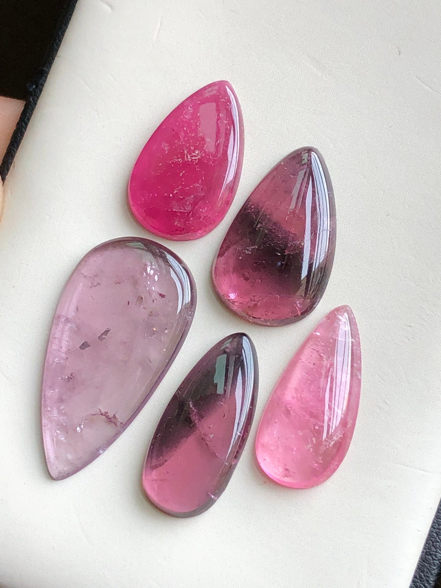 Natural tourmaline cabochons lot from Afghanistan 41.50 carats