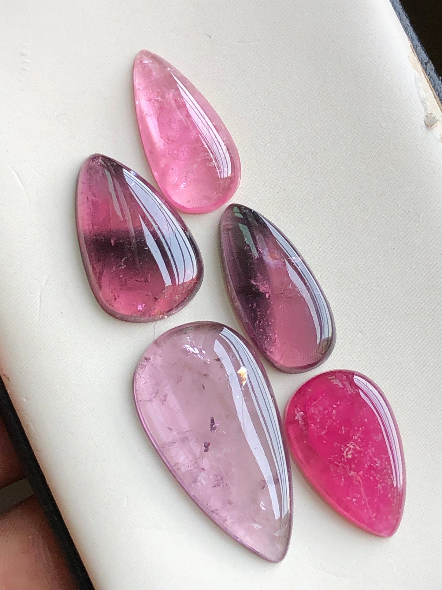 Natural tourmaline cabochons lot from Afghanistan 41.50 carats