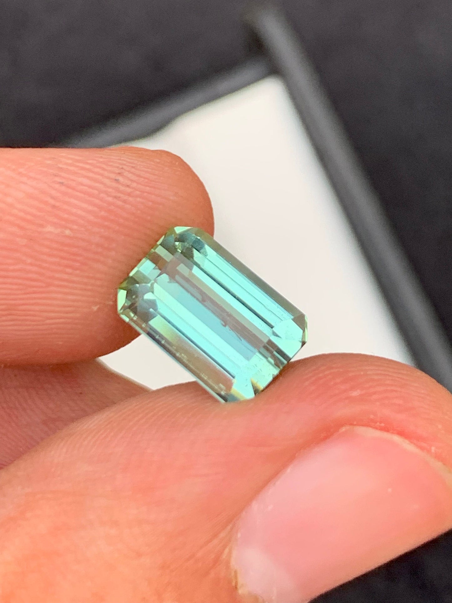 Green tourmaline 3.60 carat origin Afghanistan