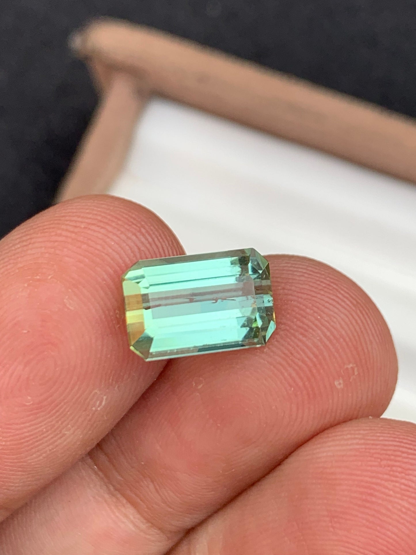 Green tourmaline 3.60 carat origin Afghanistan