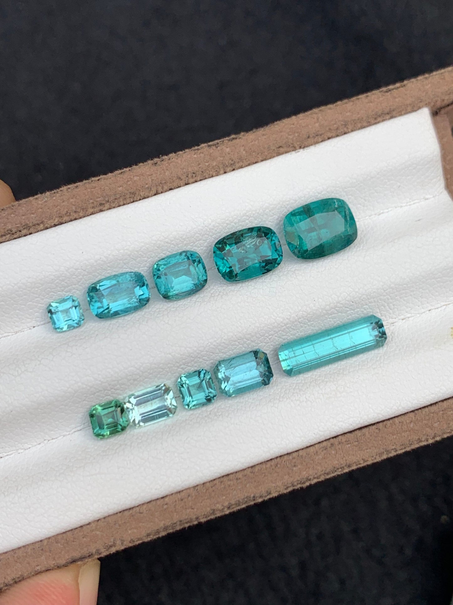 Natural blue tourmaline lot 9.75 carats