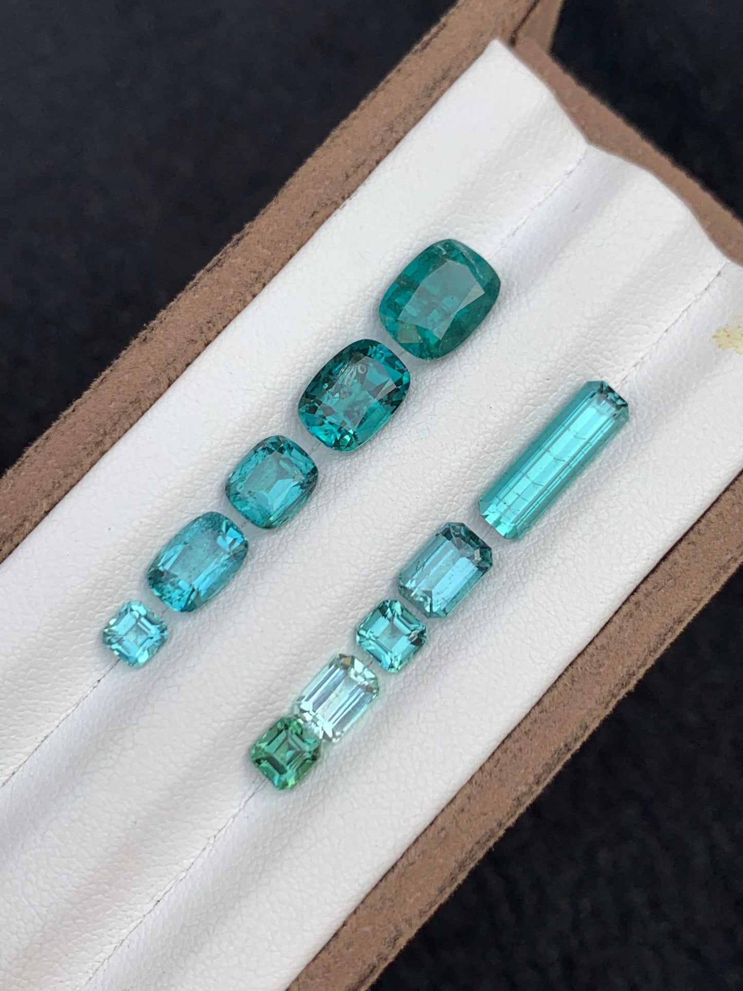 Natural blue tourmaline lot 9.75 carats