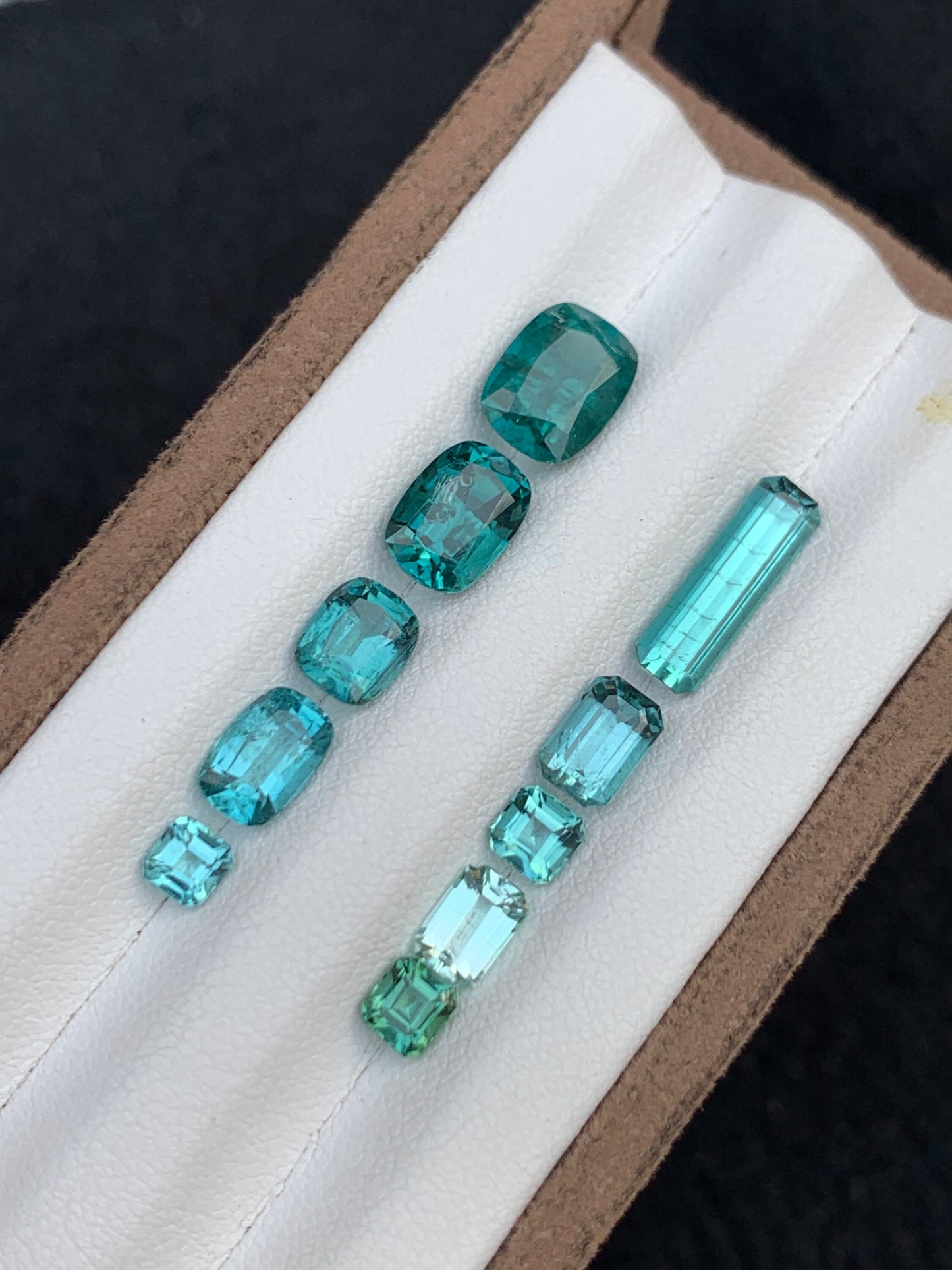 Natural blue tourmaline lot 9.75 carats