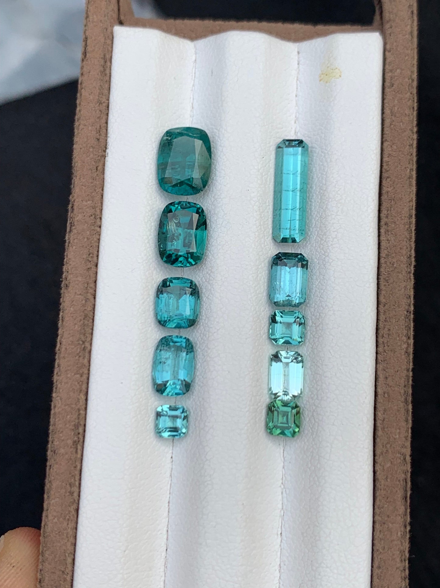 Natural blue tourmaline lot 9.75 carats