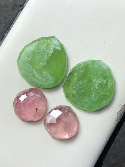 Natural pairs tourmaline rose cuts available for sale