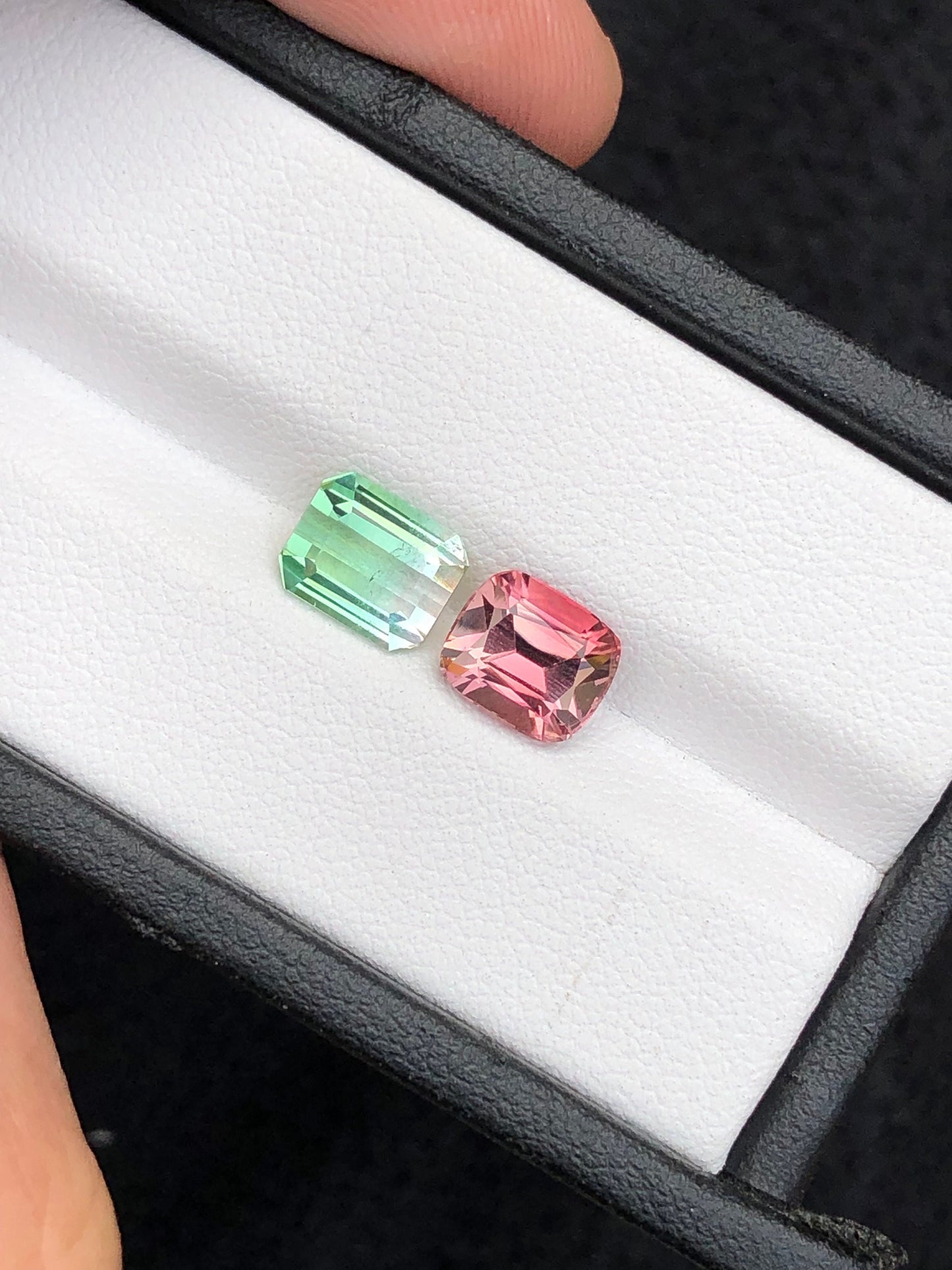 Red and bi colour tourmaline 3.50 carats