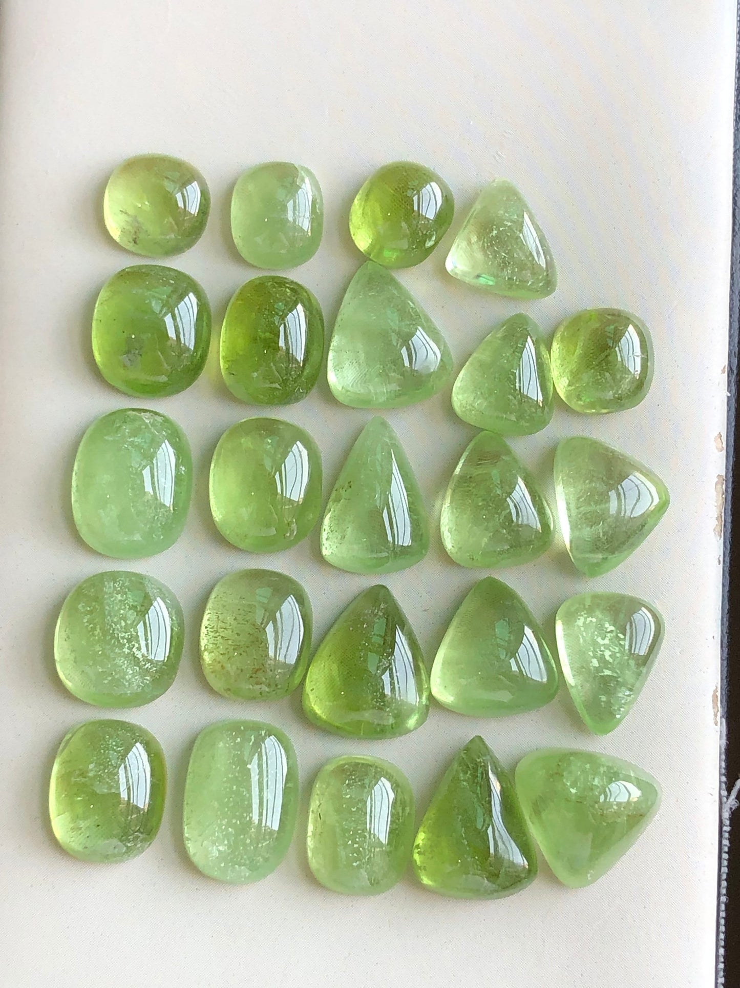 Peridot cabochons lot origin Pakistan 94.40 carats