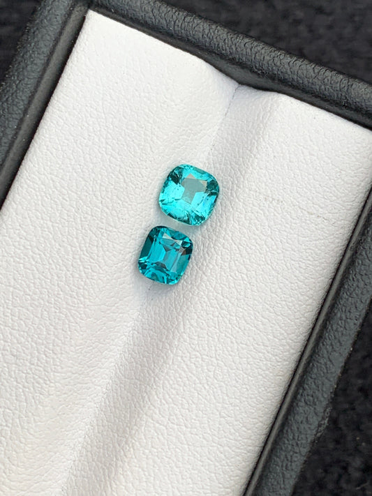 Bright blue tourmalines 1.55 carats