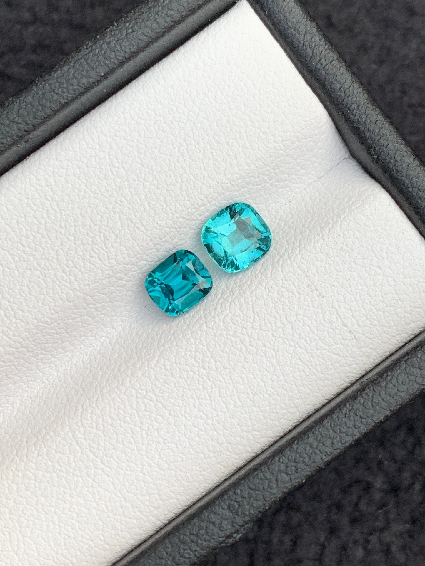 Bright blue tourmalines 1.55 carats