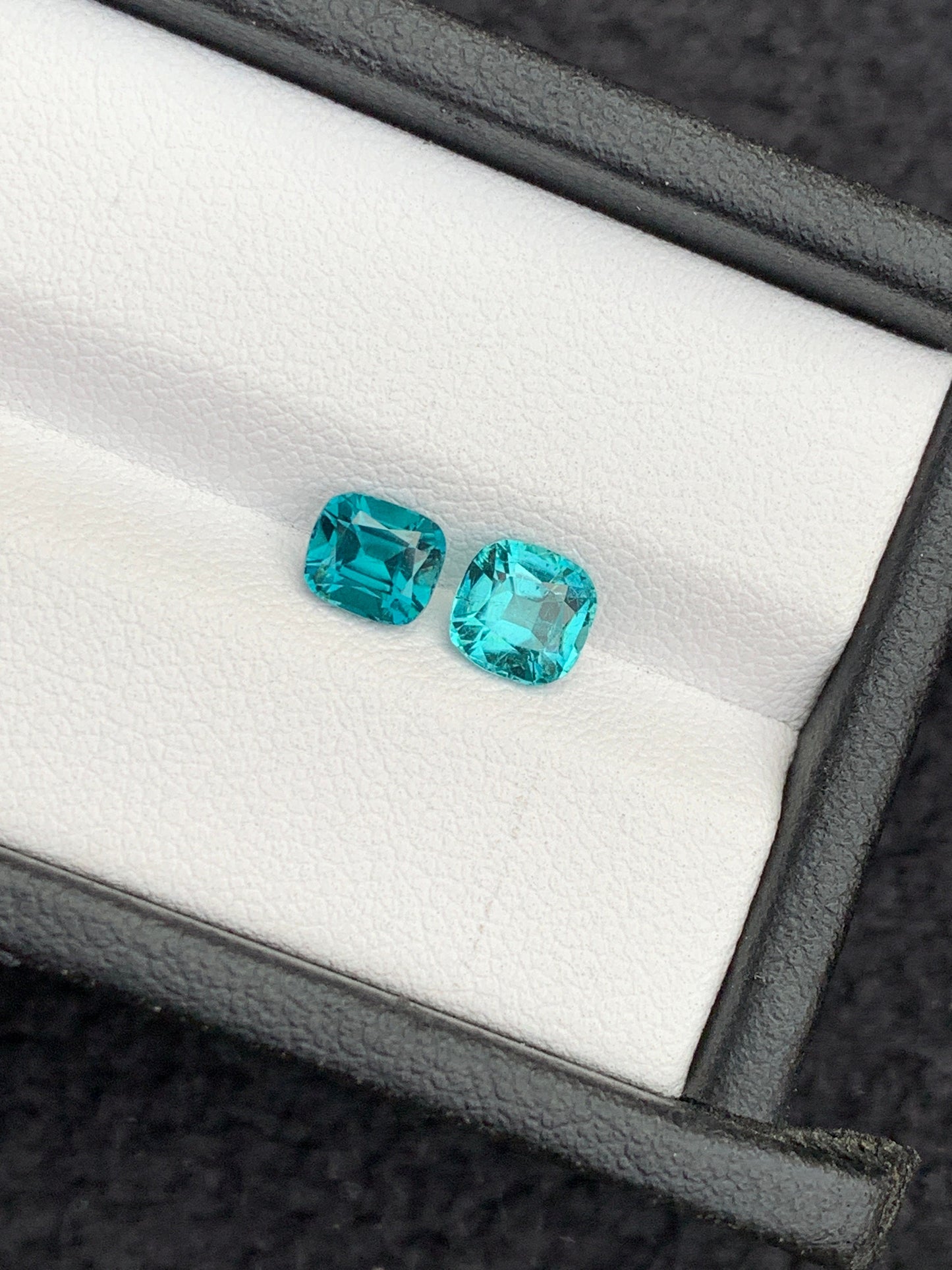 Bright blue tourmalines 1.55 carats