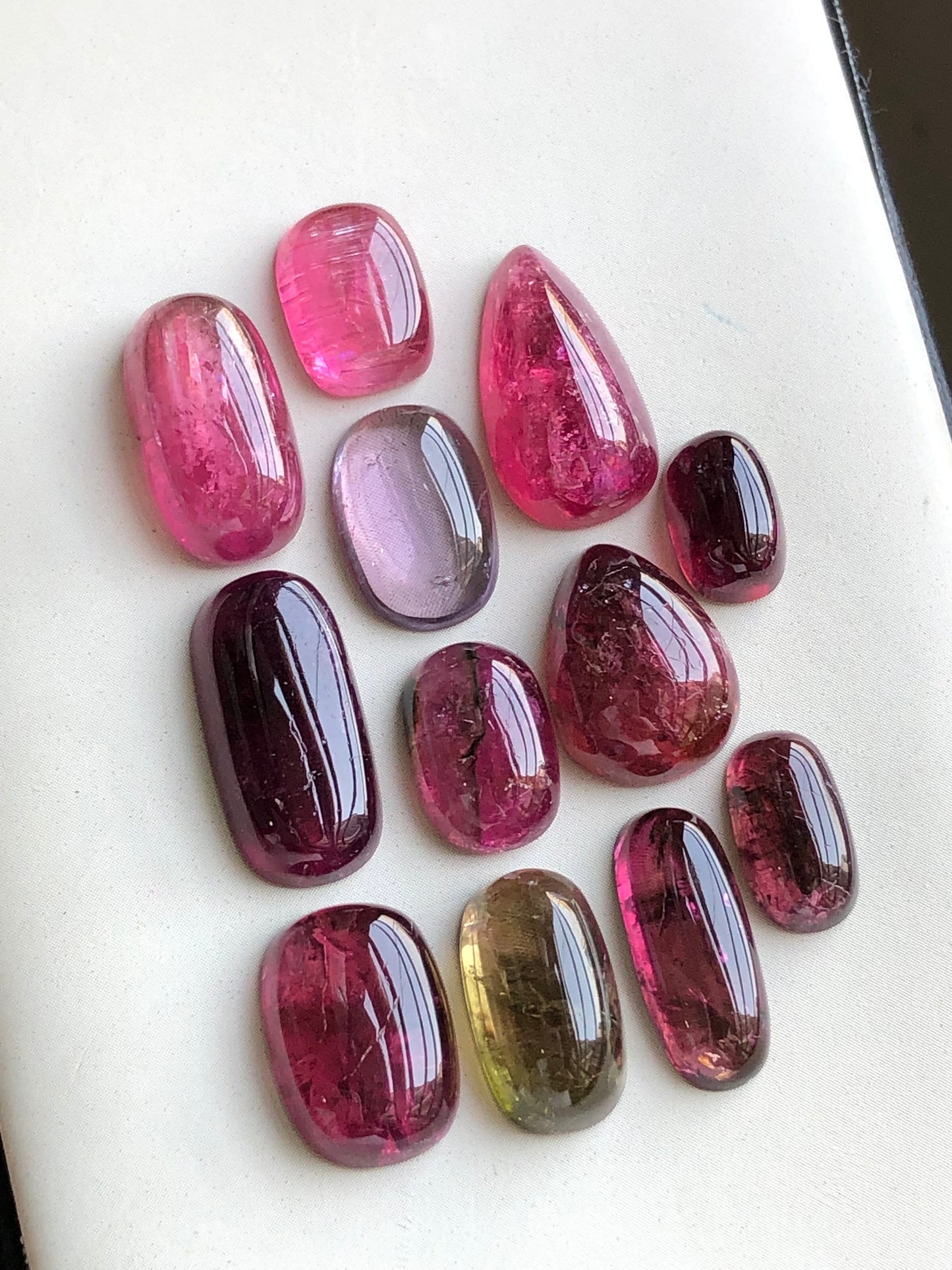 Rubilight tourmaline cabochons lot origin Afghanistan kunar mines