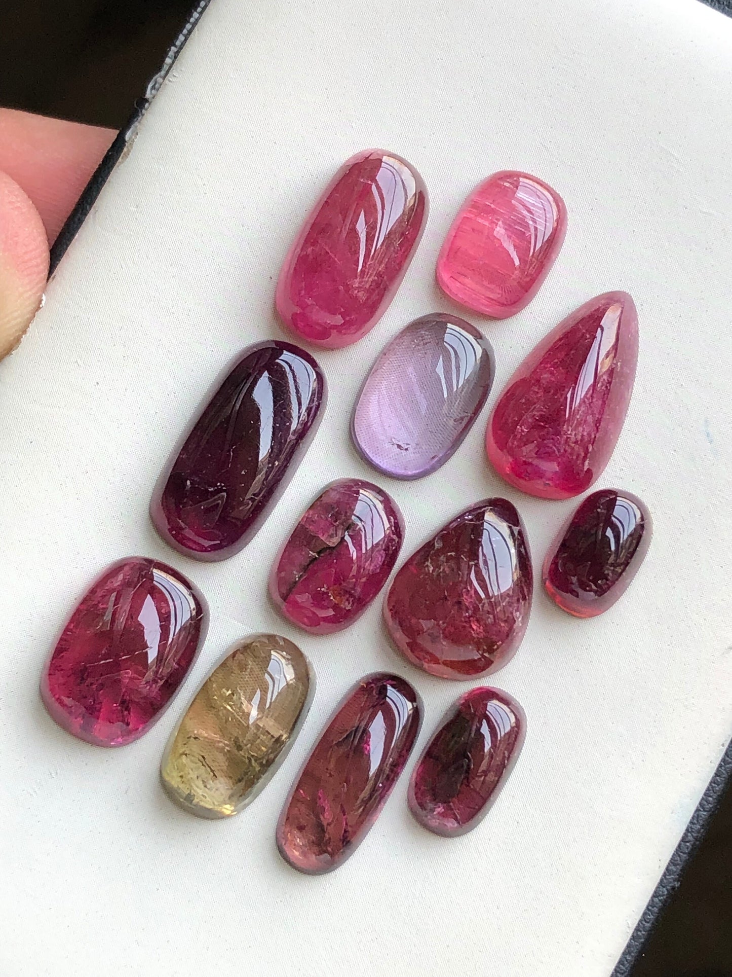 Rubilight tourmaline cabochons lot origin Afghanistan kunar mines