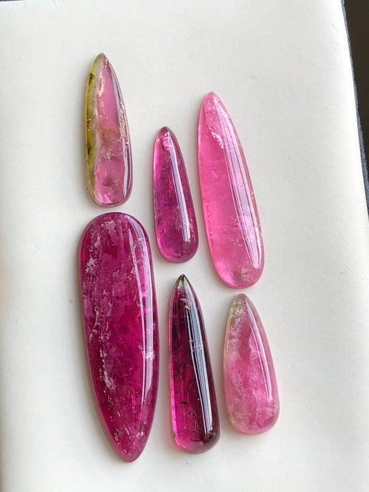 Pink tourmaline cabochons lot origin Afghanistan kunar mines