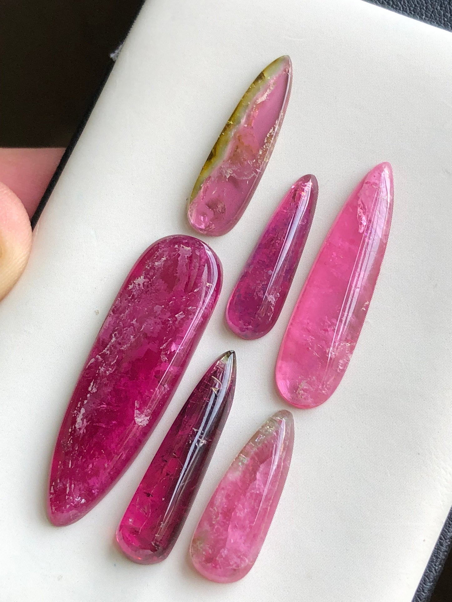 Pink tourmaline cabochons lot origin Afghanistan kunar mines