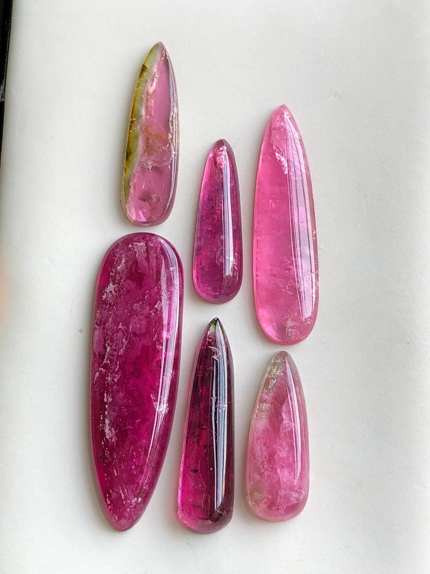 Pink tourmaline cabochons lot origin Afghanistan kunar mines