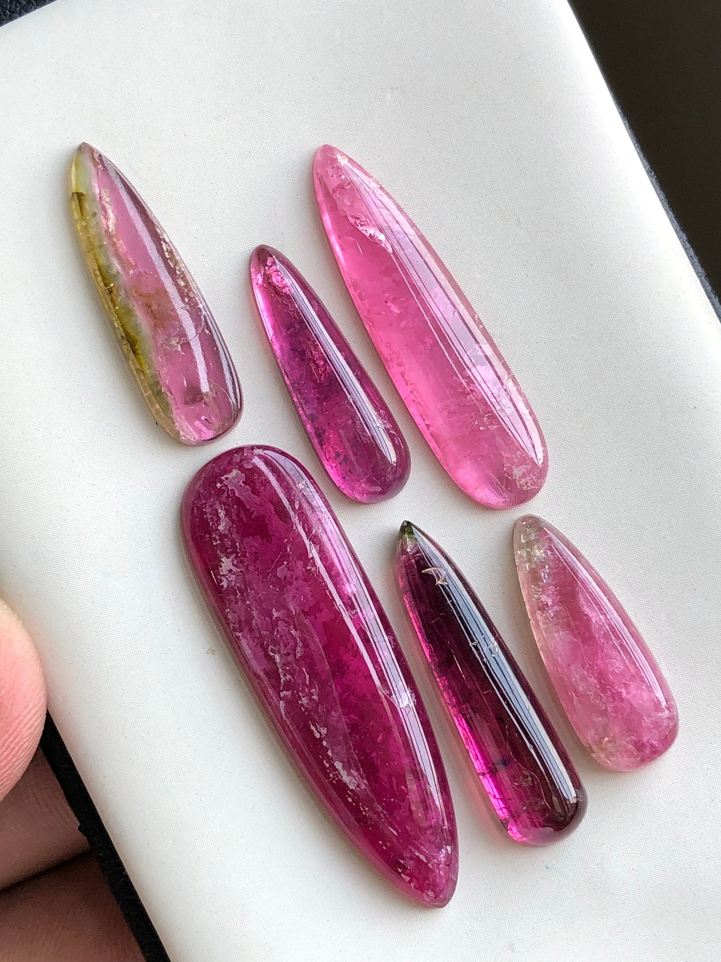 Pink tourmaline cabochons lot origin Afghanistan kunar mines