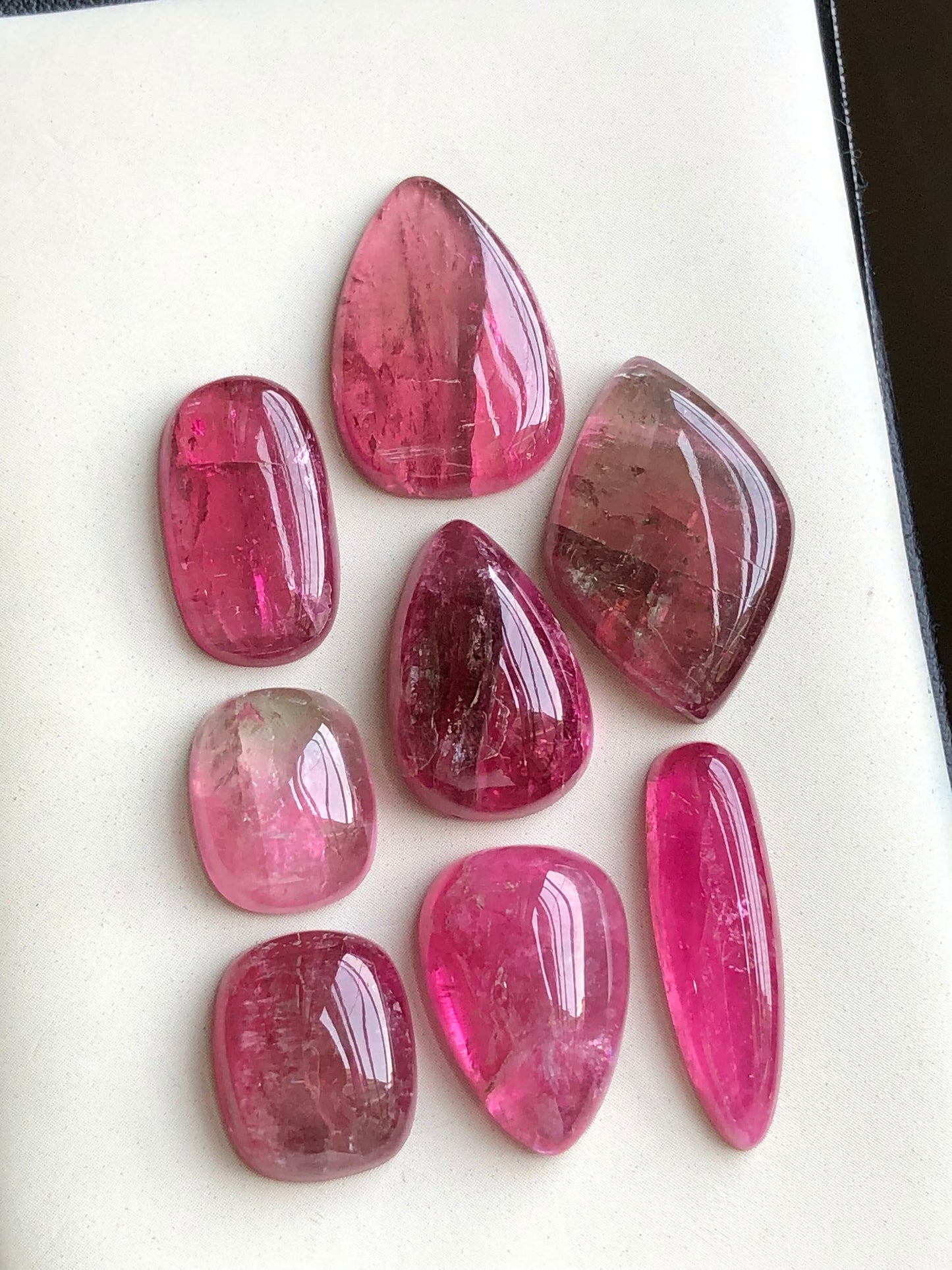 Pink tourmaline cabochons lot origin Afghanistan kunar mines