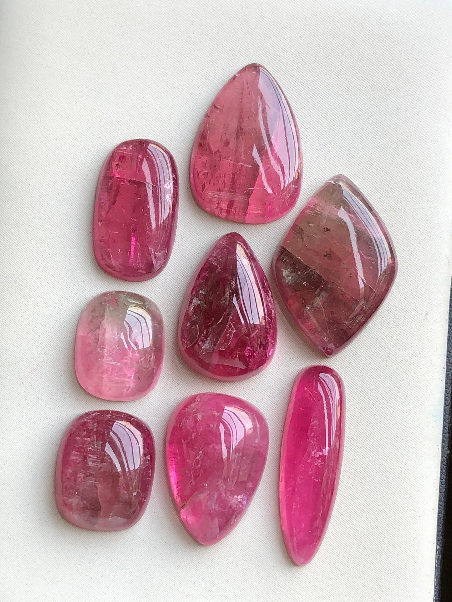 Pink tourmaline cabochons lot origin Afghanistan kunar mines