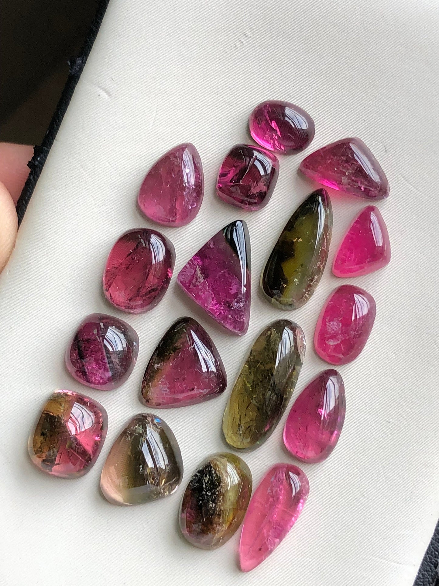 Mix tourmaline cabochons lot origin Afghanistan kunar mines