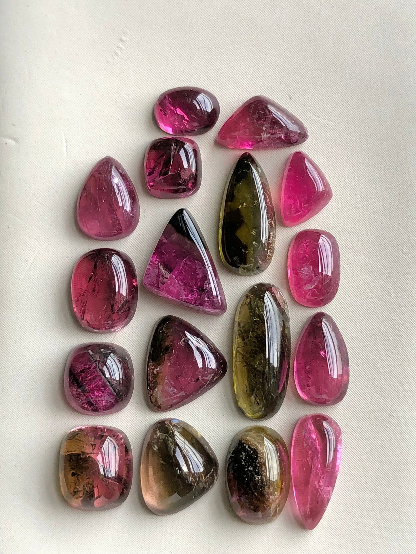 Mix tourmaline cabochons lot origin Afghanistan kunar mines