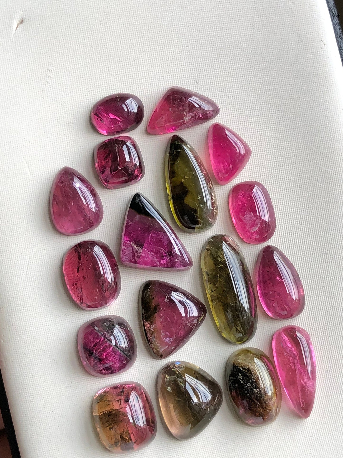 Mix tourmaline cabochons lot origin Afghanistan kunar mines