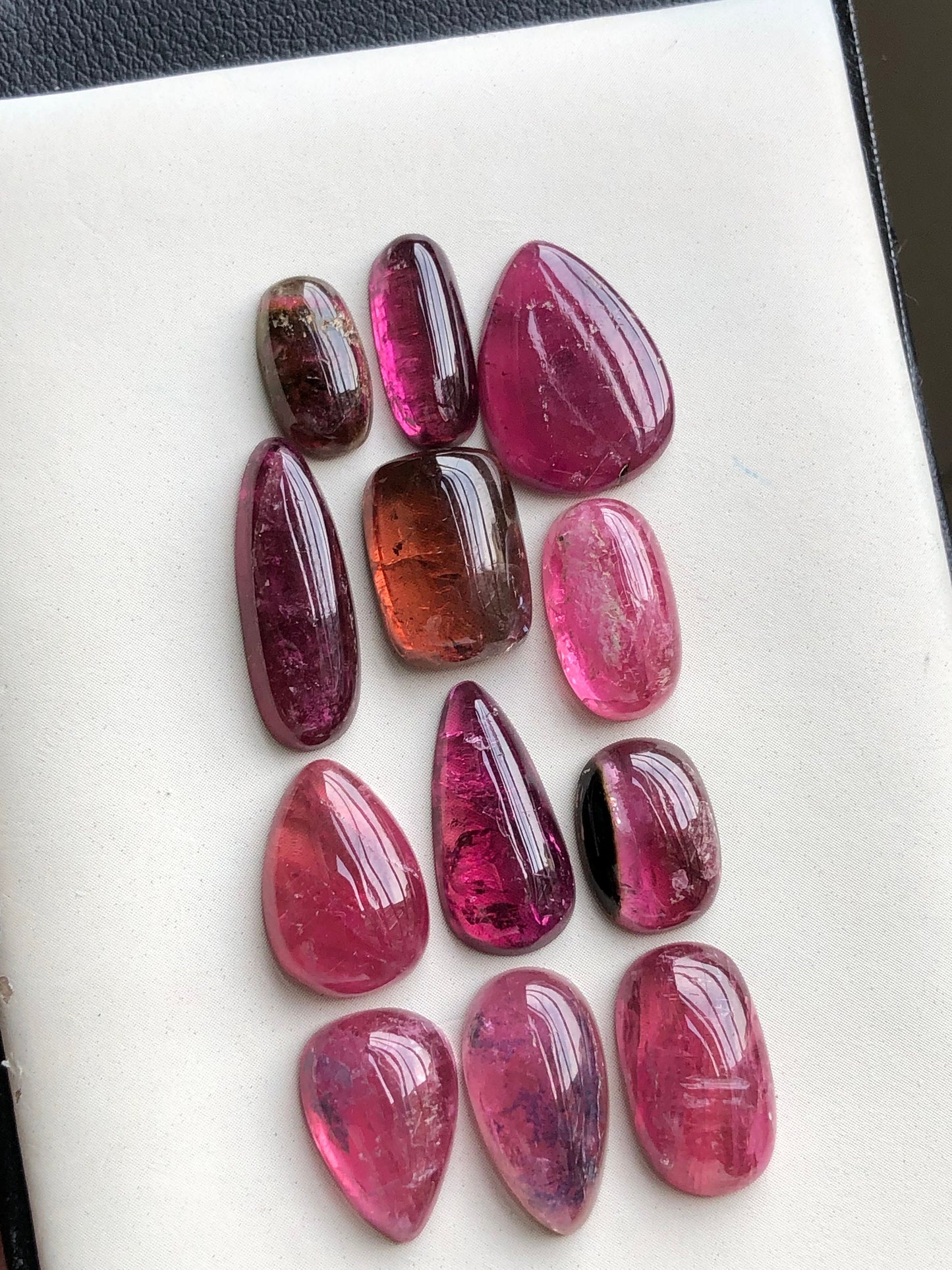 Rubilight tourmaline cabochons lot origin Afghanistan kunar mines