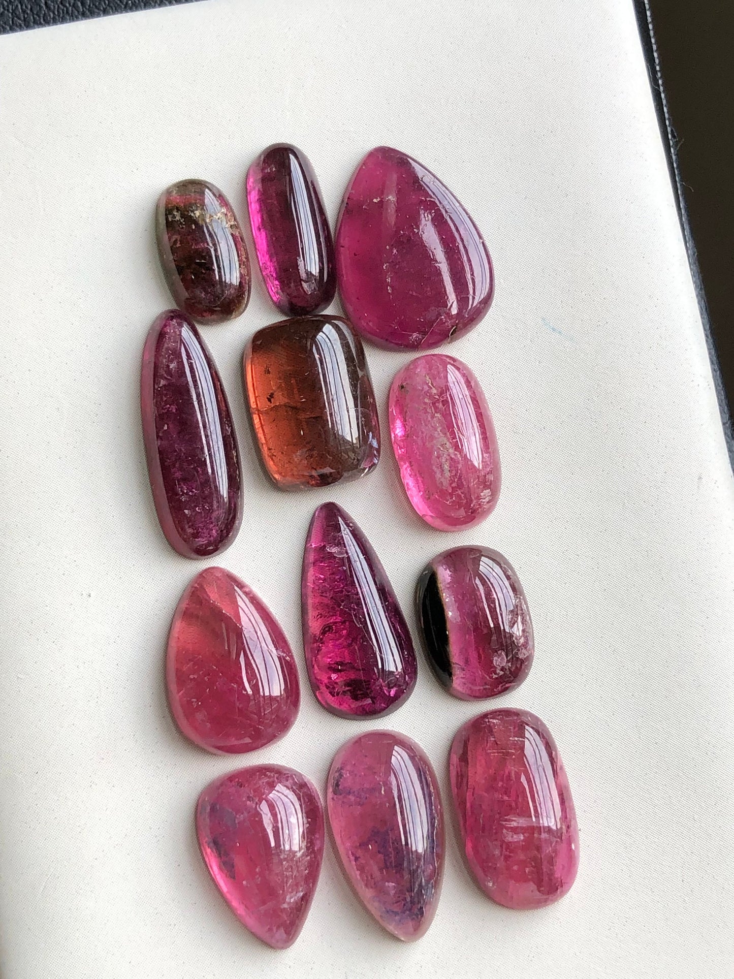 Rubilight tourmaline cabochons lot origin Afghanistan kunar mines