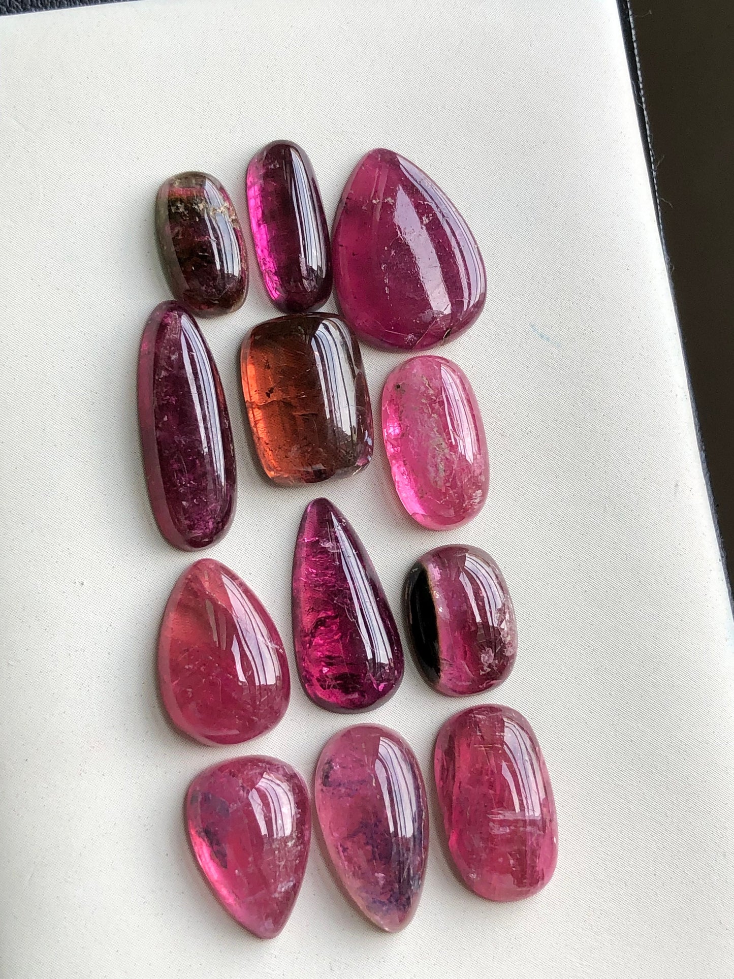 Rubilight tourmaline cabochons lot origin Afghanistan kunar mines