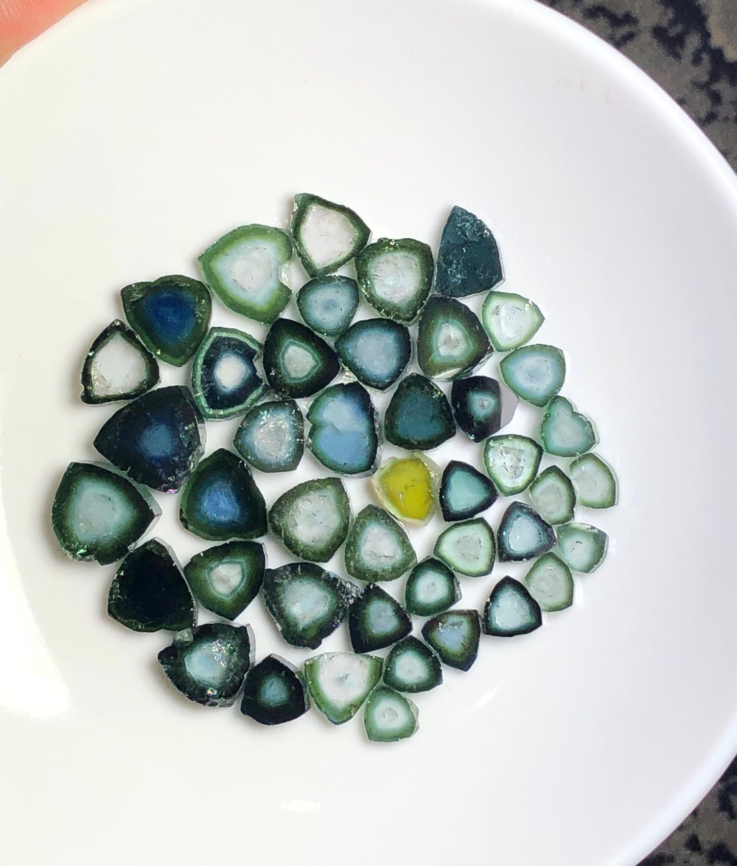 Blue watermelon tourmaline slice lot 106 carats